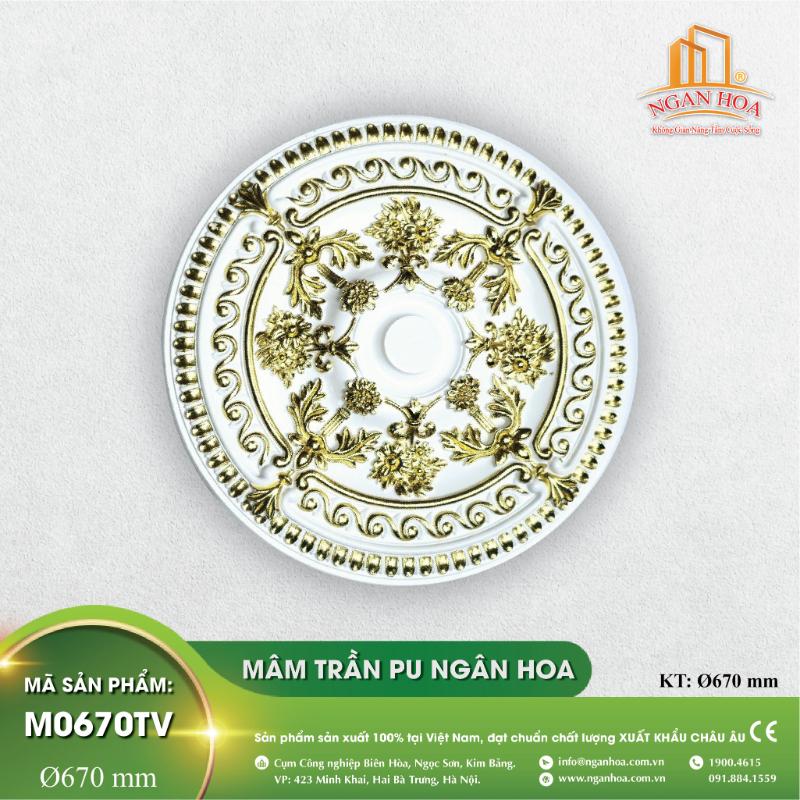 Mâm Trần PU Ngân Hoa - M0670TV