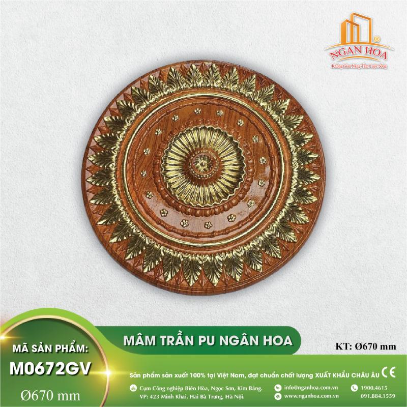 Mâm Trần PU Ngân Hoa - M0672GV