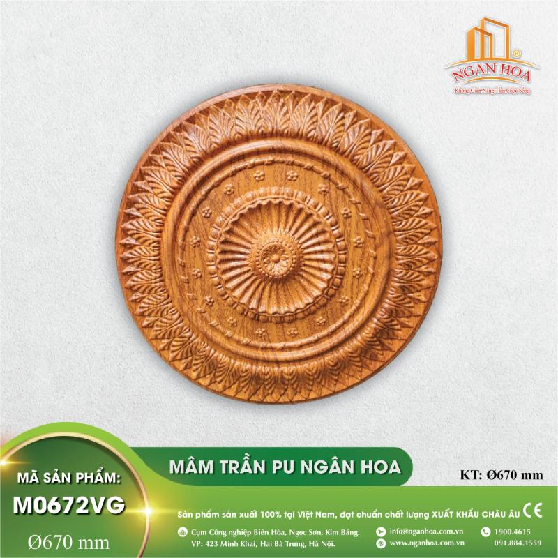 Mâm Trần PU Ngân Hoa - M0672VG