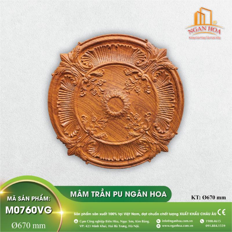 Mâm Trần PU Ngân Hoa - M0760VG