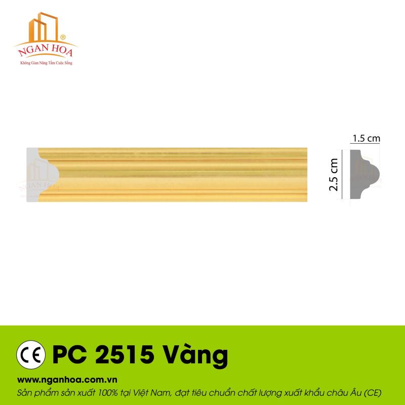 Phào chỉ nhựa PS 2515 vàng