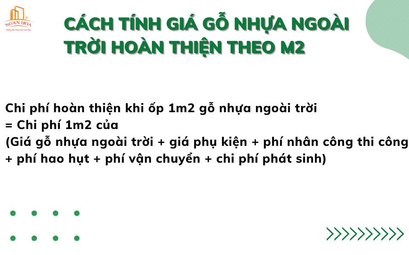 Cách tính giá hoàn thiện khi ốp gỗ nhựa ngoài trời 1m2