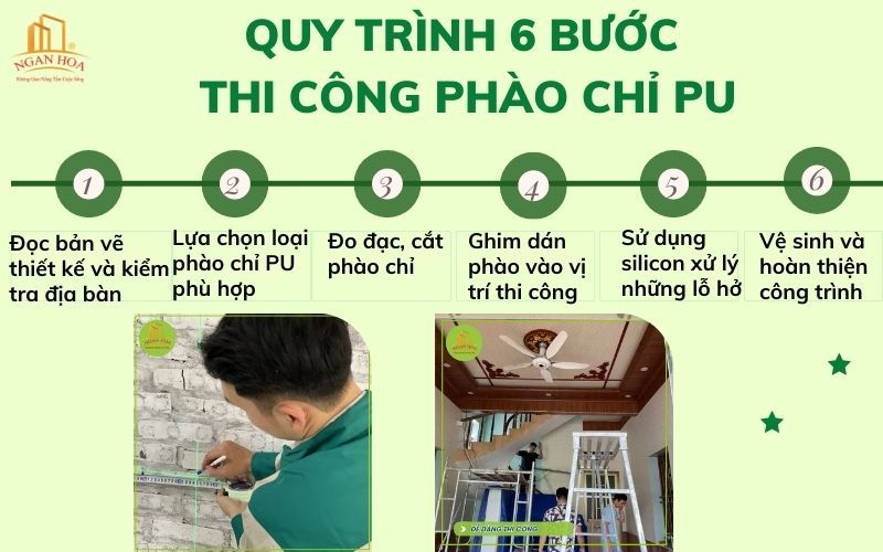 Quy trình thi công phào chỉ nhựa tại Hưng Yên