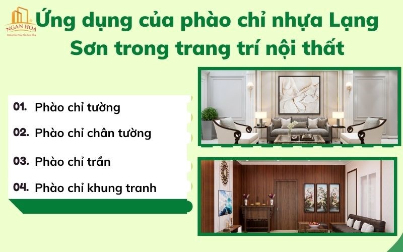 Ứng dụng của phào chỉ nhựa Lạng Sơn trong trang trí nội thất