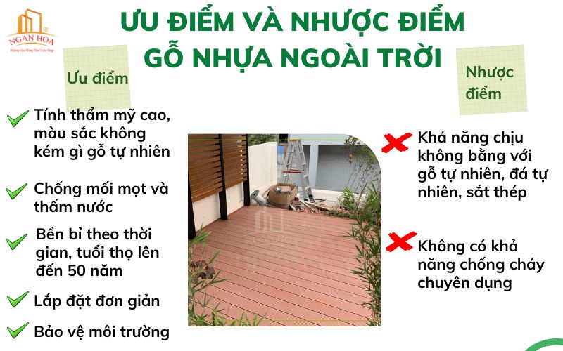 Ưu và nhược điểm của nhựa giả gỗ ngoài trời