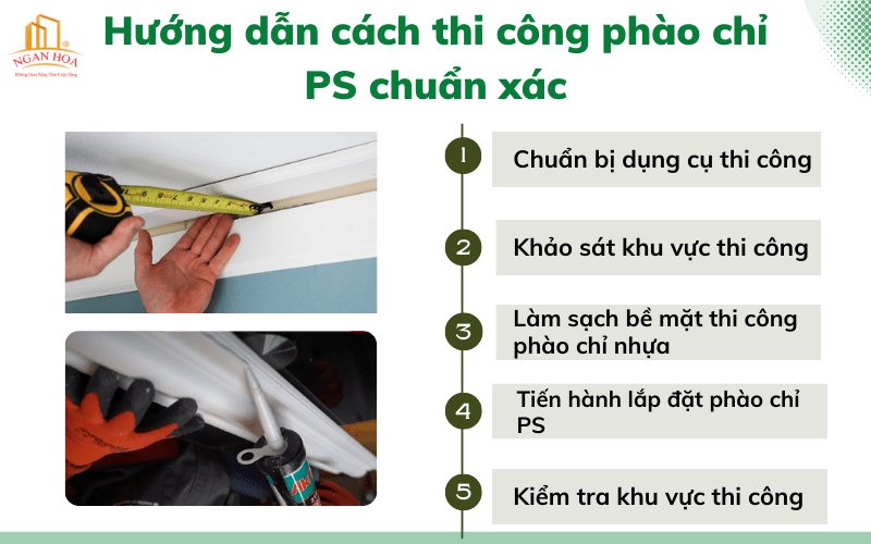 Hướng dẫn thi công phào chỉ nhựa