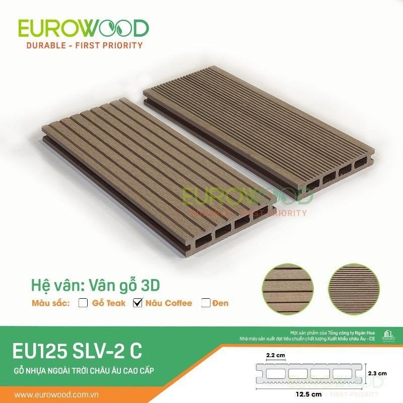 Sàn gỗ nhựa ngoài trời EU 125 SLV-2 C