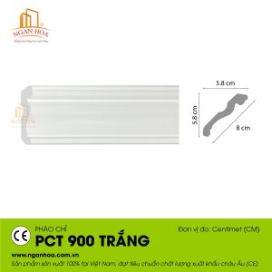 Phào chỉ nhựa PCT 900 Trắng