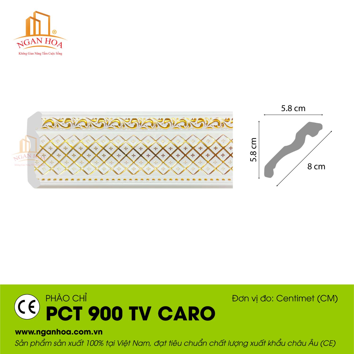 Phào chỉ nhựa PCT 900 TV CARO