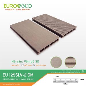 Sàn gỗ nhựa ngoài trời EU 125SLV-2 CM