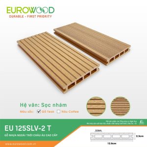 Sàn gỗ nhựa ngoài trời EU 125SLV-2 T