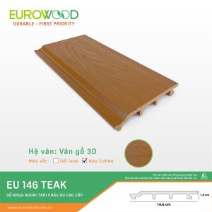 Tấm ốp gỗ nhựa ngoài trời EU 146 TEAK