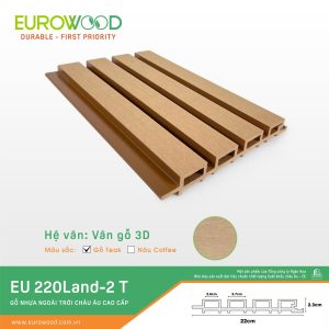 Tấm ốp gỗ nhựa ngoài trời EU 220Land-2 T