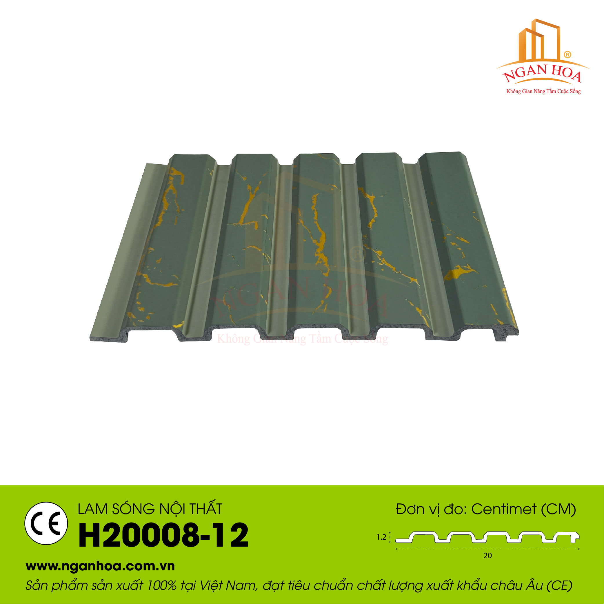 Tấm ốp lam sóng H20008-12
