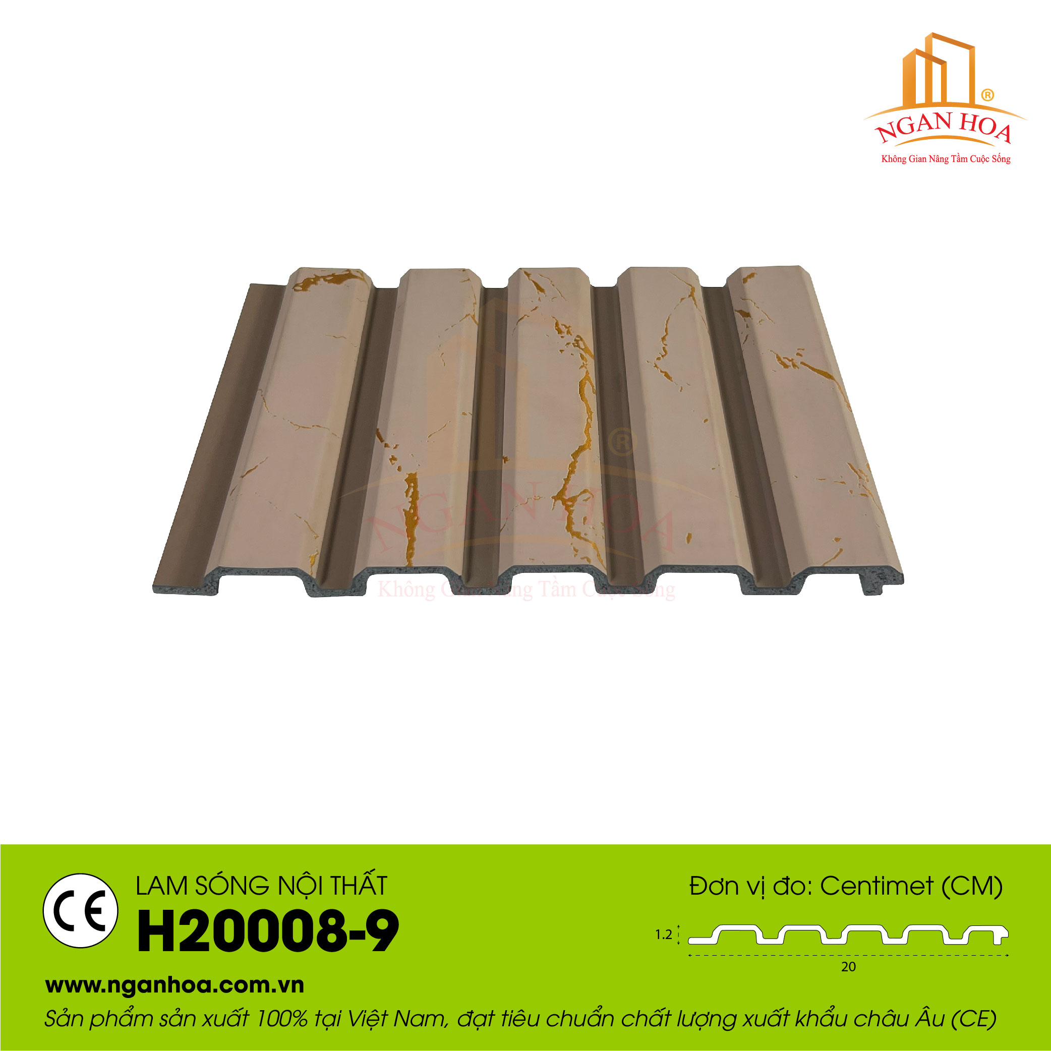 Tấm ốp lam sóng H20008-9