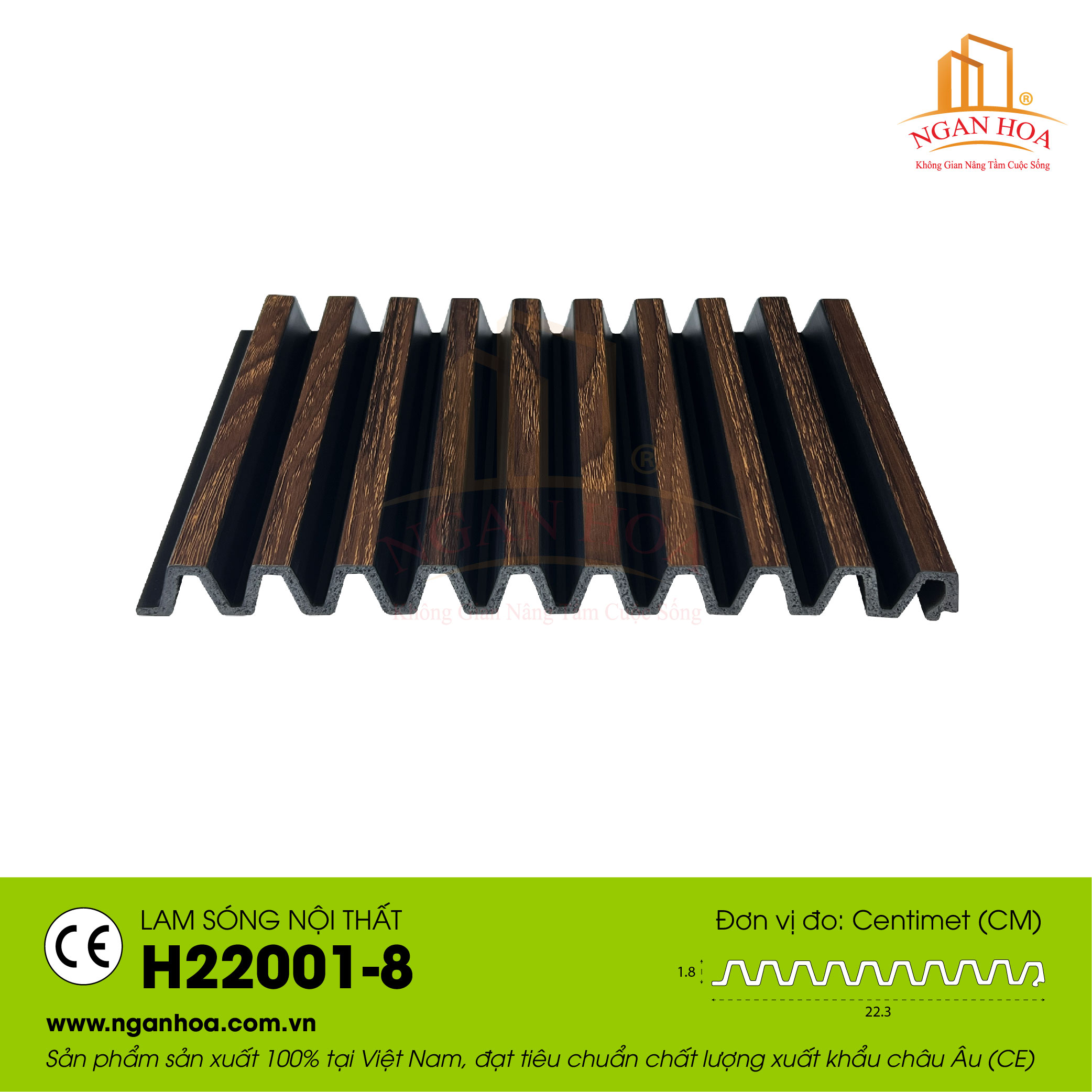 Tấm ốp lam sóng H22001-8